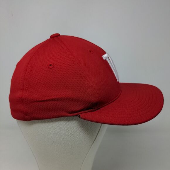 Pacific Headwear Men's Fitted Hat Red Size XS Embroidered W Bulldog Logos - Picture 5 of 9
